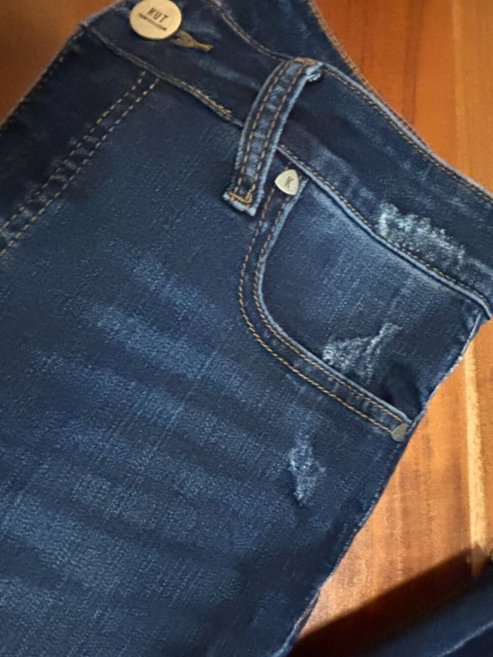KUT High Rise FAB AB Crop Skinny Jeans, Size 6